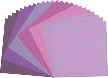 Vaessen Creative Cardstock - Paars - 30,5 x 30,5 cm - 24 vellen - Textuur - 216 g