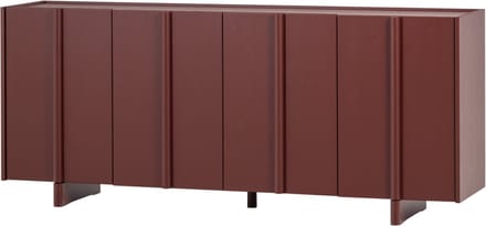 WOOOD Basu Dressoir - Grenen - Bordeauxrood - 85x200x46