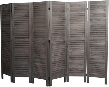 Kamerscherm MCW-G30, privacyscherm, shabby look 170x240cm ~ grijsbruin