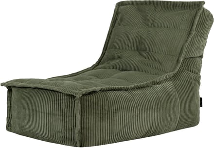 icon - Dolce Lounge Zitzak - Ligstoel - Ribfluweel Fauteuil - Saliegroen
