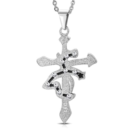 Montebello Ketting leeuw - 316L Staal - Horoscoop - 30x50mm - 60cm
