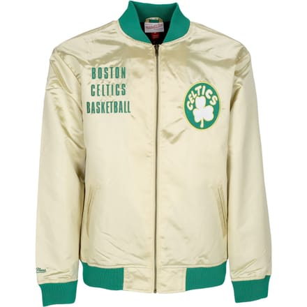 Bomberjack voor heren Nba Team Og 2.0 lichtgewicht satijnen jack Vintage logo Boscel goud
