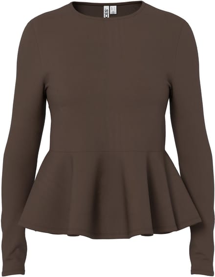 PIECES - PCALISA LS PEPLUM TOP JRS NOOS BC - Meisjes - Blouses