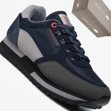 Baskets unisexes Cross Jeans II1R4017C bleu marine - Mousse à mémoire de forme, décontractées gray