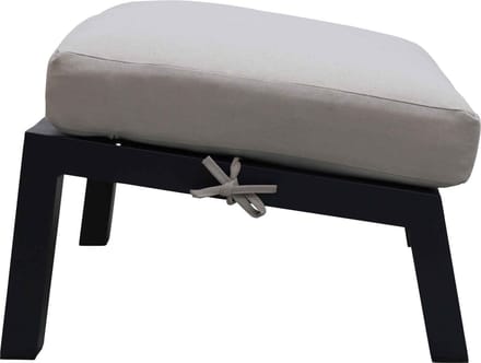 Voetenbank Bezano | Matt Black/Off White | Aluminium