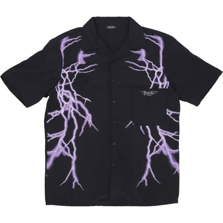 Heren shirt met korte mouwen Lateral Lightning Shirt Zwart/paars