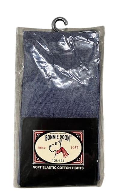 Bonnie Doon Chou Chou tights maat 140/146 denim heather