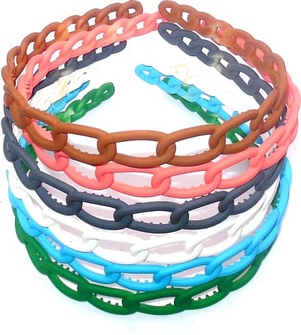 Diadeem met schakels set van 6 stuks.