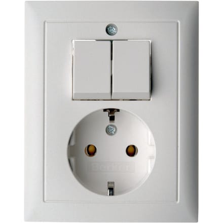Hager Berker S1-serie wandcontactdoos met afdekplaat - 6143551949