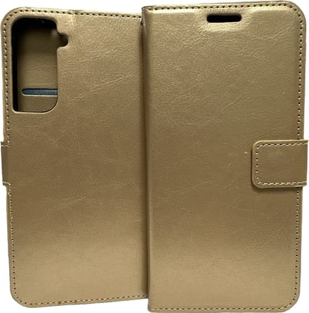 Portemonnee Book Case Hoesje Geschikt voor: Samsung Galaxy S21 - goud