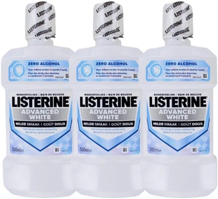 Listerine Advanced White Mild Mondwater - 3 x 500 ml