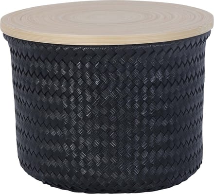 Handed By Wonder high S -  Opbergmand rond met deksel- zwart