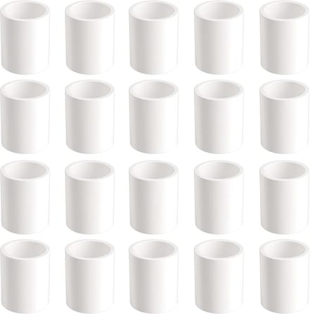 Zware PVC buiskoppelingsfittingen 3/4 inch (socket x socket) - 20 stuks voor doe-het-zelf PVC-creaties