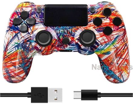 Namajunas - Draadloze Controller geschikt voor PS4/Pro/Slim/PC - Bluetooth gamepad - Geschikt voor Playstation 4 -Zes-assige sensor - LED-lichtbalk en touchscreen-functionaliteit - Audio Jack Input - Gaming Accesoires