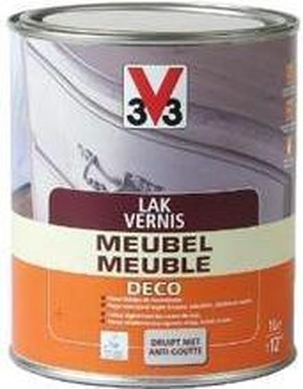 V33 Meubelvernis - Kleurloos - 1 l - Hoogglans - 12 m²/l
