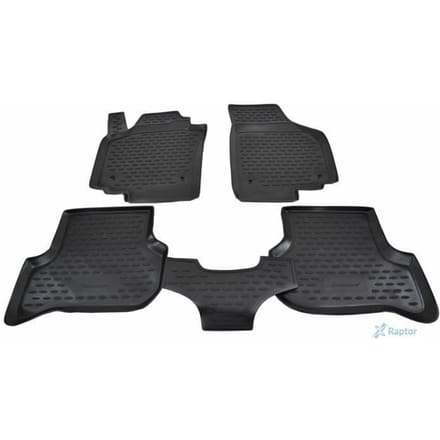 J&amp;J AUTOMOTIVE | Tapis De Sol En Caoutchouc 3D Exclusive Pour Seat Altea 2004-2015 zwart