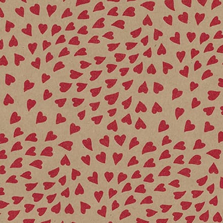 Inpakpapier Floating Hearts – 50 cm × 200 m – 65 g/m² bruin 100% Gerec