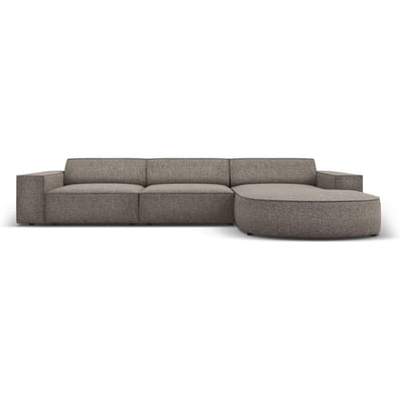 4-zitshoekbank Jodie rechts chenille afgerond | Micadoni Home