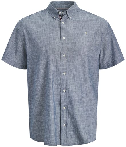 JACK&JONES JPRBLUSUMMER LINEN BLEND SHIELD SS PLS Faded Denim Maat 5XL
