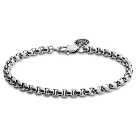 Essentials | 5 mm Zilverkleurige Armband met Gebogen Venetiaanse Schakels