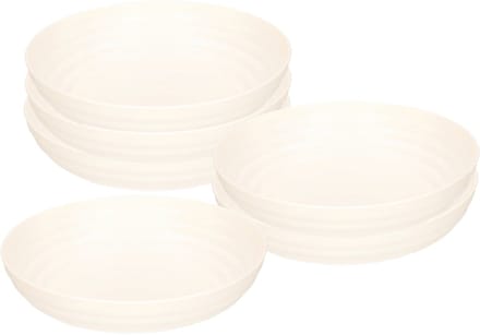 Plasticforte Soepkommen - 6x - D22 x H5.5 cm - wit - kunststof - onbreekbaar - servies