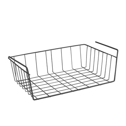 Metaltex - Hangmand 40 cm - Zwart - Metaal - Onder Plank - Ruimtebesparende Opberger