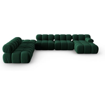 Modulaire-U-bank Tropea links velvet | Milo Casa