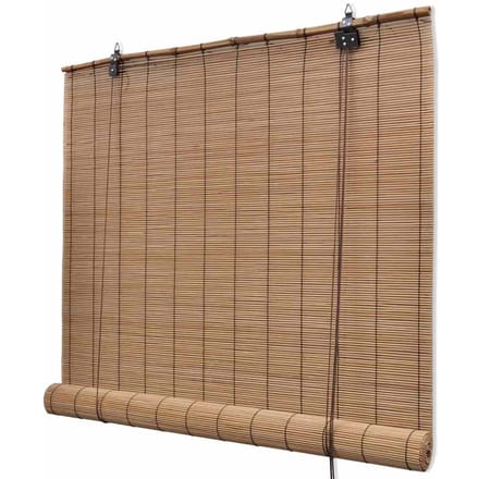 vidaXL - Rolgordijn - 100x160 - cm - bamboe - bruin