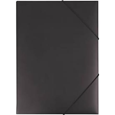 EICHNER elastomap, A4, 3 flappen, 10 stuks, zwart