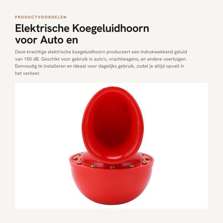 Dailygoods - Elektrische Koegeluidhoorn voor Auto en Vrachtwagen