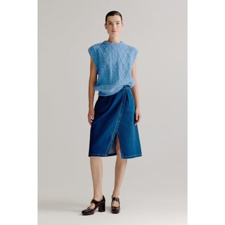 Josephine & Co Lianne Skirt Mid Blue Jeans Maat: 38 | Midi Rokken Outlet | Dames | Blauw
