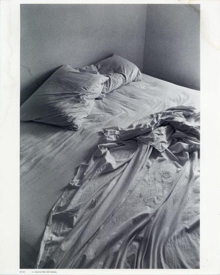 Mini zwart-wit poster - Unmade Bed - Lilo Raymond - 24x30 cm