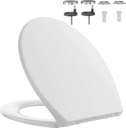 Nano Glaze Wc-bril met valrem - O-vorm - ergonomisch design - antibacterieel - wit