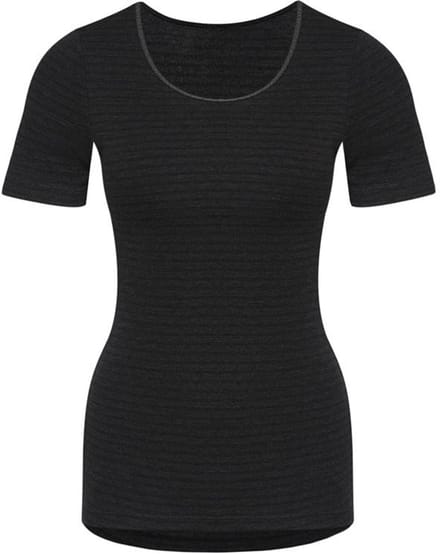 Con-ta - dames thermo shirt met korte mouw - zwart gestreept - maat 46