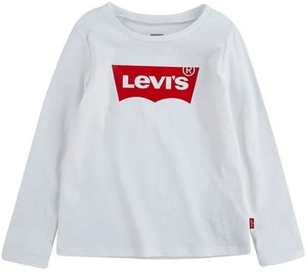 Levi´s ® Kids Batwing T-shirt Met Lange Mouwen Wit 5 Years Kinderen