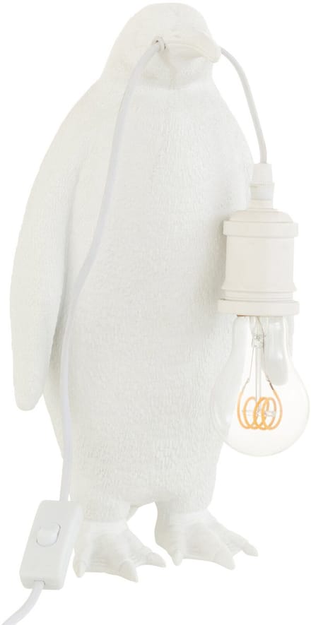 J-Line tafellamp Pinguïn - polyresin - wit - small