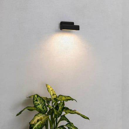 FARO BARCELONA Balic LED buitenwandlamp, zwart, aluminium, breedte 15 cm