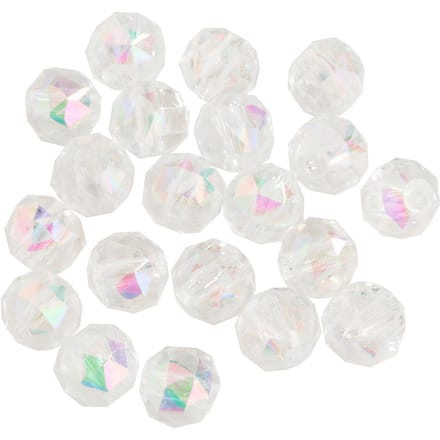 Glas geslepen kralen rond, 6 mm - Kristal AB
