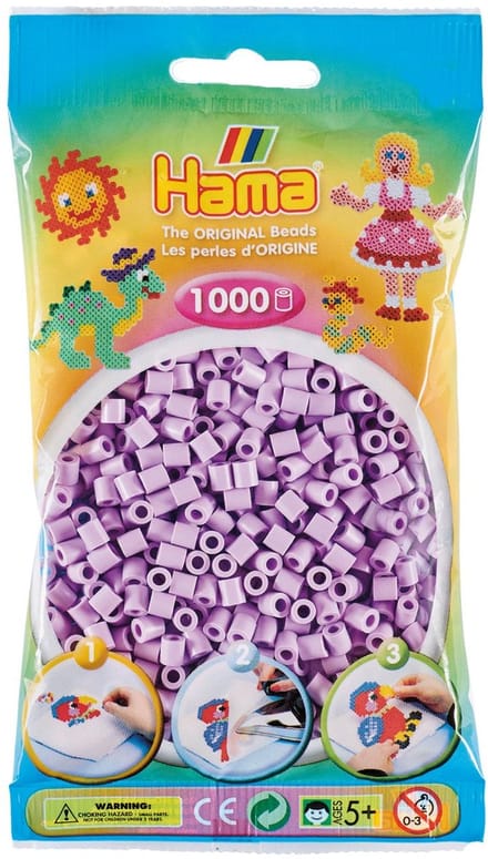 Hama Kralen 1000st nr. 96 pastel lila Strijkkralen & -parels