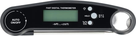 Vleesthermometer | Snel, compact, waterdicht & uitklapbaar | Kookthermometer | Kerntemperatuurmeter | Keuken thermometer