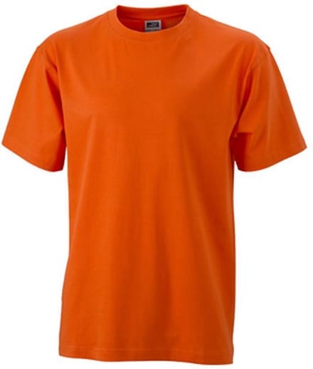 James and Nicholson Unisex Zware Ronde Tee (Donker Oranje)
