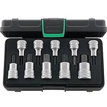 Draadsleutelset 54/10, 10-delig, 1/2 inch, 4-19 mm, voor I6-kopschroeven, STAHLWILLE