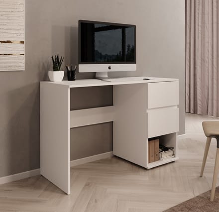 Meubella - Bureau Brussel - Wit - 115 cm