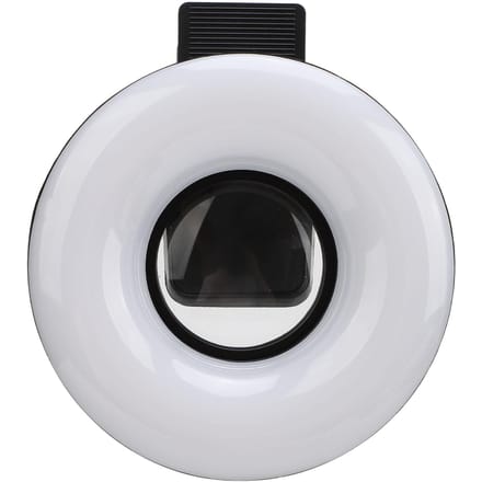 Macrolens 15x Zoom met LED Invullicht 3 Lichtmodi 5 Helderheidsniveaus USB 200mAh Telefoon Macrolens met Clip voor zwart