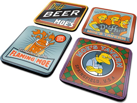 The Simpsons - Moes Tavern 4 Onderzetters Set