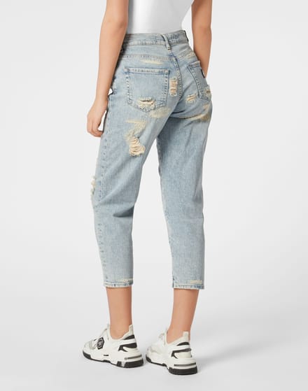 Mom Fit Vintage Denim Trousers