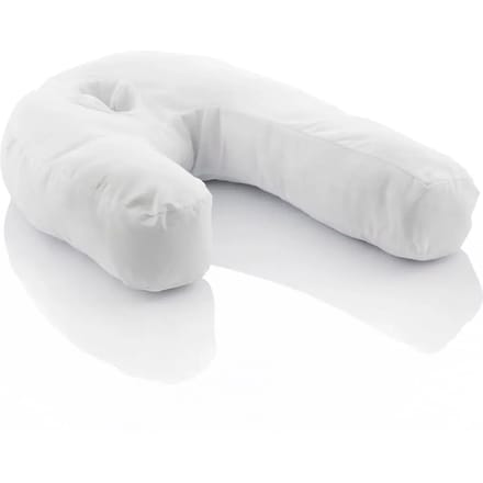 InnovaGoods Relax Slaapkussen - Ergonomisch -Lichaamskussen- U-vormig Zijslaapkussen - 60% Polyester - Wit