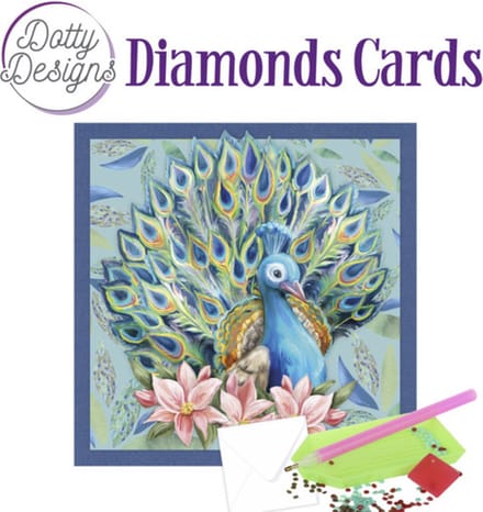 Dotty Designs Diamond Cards - Peacock
