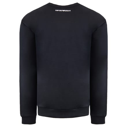Emporio Armani Heren Zwarte Gewassen Sweater