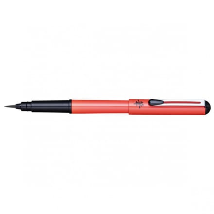 Pentel PentelArts Brush Pen penseel stift, oranje behuizing, inclusief 4 patronen